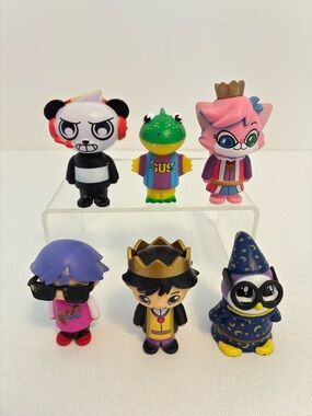 Ryan's World 6 Mini Figures Prince Ryan/ Rocker/ Gus/ Alpha Lexa/ Panda/ Owl